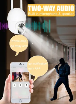 Vonkajší Krytý WiFi Kamera 1080P Home Security Dohľadu Smart 2-Way Audio, Detekcia Pohybu Wi-Fi IP Kameru CCTV Nepremokavé Dome
