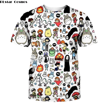 PLstar Vesmíru Môj Sused totoro 3d tričko tee Unisex kawaii Grafické harajuku japonsko Hayao Miyazaki módne streewear-1