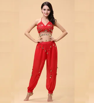 2 Dielna Sada Profesionálnych Orientálnych Tanečných Kostýmov Ženy, Brušný Tanec pre Ženy, Indický Tanec Kostým Bollywood Šaty pre Dospelých