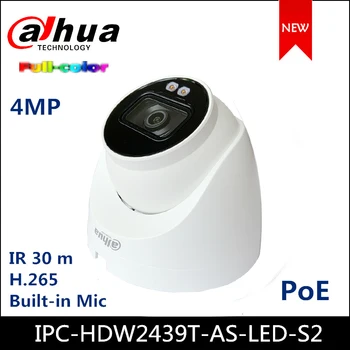 Dahua 4MP Lite farebná IP Kamera IPC-HDW2439T-AKO-LED-S2 Pevnou ohniskovou Buľvy Sieťová Kamera