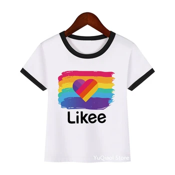Horúce Deti Likee Oblečenie Batoľa Dievča Topy láska LIKEE T Shirt Chlapcov Dievčatá Teenagerov Školy T-shirts Kpop Bežné Študentov Costume
