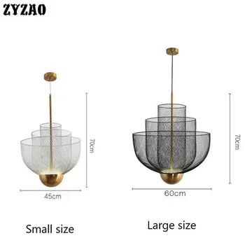 Americký Jednoduché Mriežky Duté Prívesok Svetlá Nordic Dizajnér Domova Hanglamp Jedáleň Iron Art Decor Kuchynské Závesné Lampy