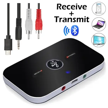 B6 Bluetooth 5.0 Vysielač, Prijímač Bezdrôtovej Audio Adaptér Pre PC, TV, konektor pre Slúchadlá a MP3 Auto 2 V 1 RCA, 3.5 3.5 MM AUX Jack Adaptéry