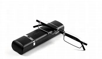 TR-90 Pol Kovový Rám Slim Portable Black Kompaktný Okuliare na Čítanie Antieye Únava S Box Silu oculos de grau+1.0 - +4.0