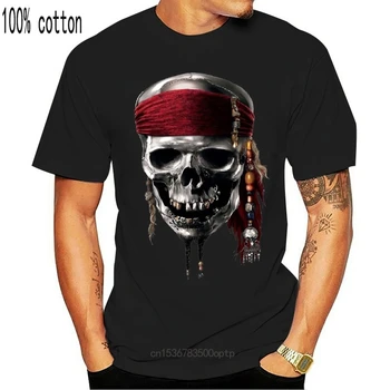 Lebka Piráti Karibiku T-Shirt Neu Všetkých Veľkostí 2019 Módne Značky, pánske Topy StreetWear T-jednofarebné tričko Krátky Rukáv T Shirt