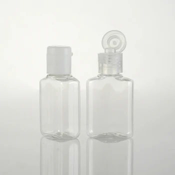 20ML X 100 Jasné, Cestovné Prenosné Prázdne Plastové Flip Spp Fľaša Kozmetické Šampón, Krém, Kvapalné Vzorky Fľaše Rozprašovača Ampulky