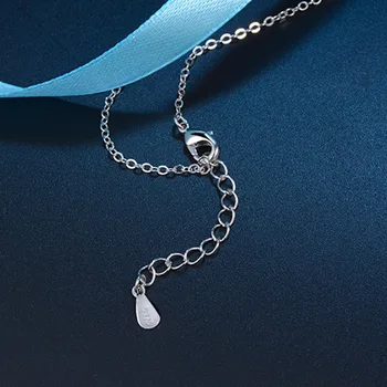 Skutočný Nový pearl dlhý náhrdelník s S925 pečiatka náhrdelník prívesok pre ženy, Prírodné perly Sveter reťazca šperky