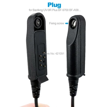 UV9r Slúchadlá Slúchadlo Headset Mikrofón pre Baofeng UV-9R Plus BF-9700 BF-A58 Walkie Talkie obojsmerné Rádiové Príslušenstvo