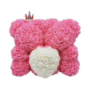 Ruže Kvet 10 palcov macko Ideálny Jedinečné Darčeky Pre Milovníkov-Darček Na Výročie Vianočné Ozdoby