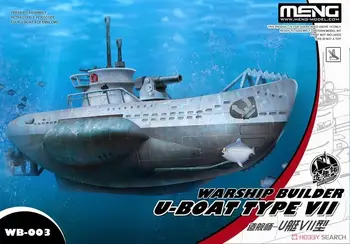 MENG WB-003 vojnová loď Staviteľ U-Boat Typ VII [Q Edition] Roztomilý Kreslený Lode