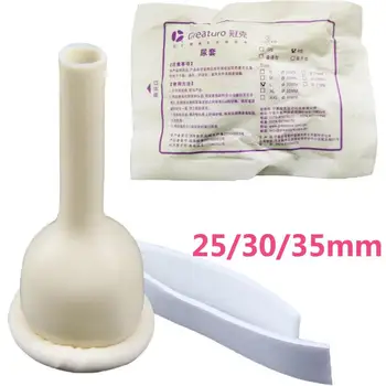 50pcs 25 mm/30 mm/35 mm muž externé katéter jedno použitie jednorazových condon moču zberateľ Latex moču taška vybrať záchod taška zadarmo