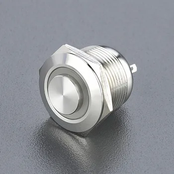 19 mm anti vdandal spínač, LED nehrdzavejúcej ocele tlačidlo nepremokavé momentálne Vysoká kola 1NO krúžok osvetlené
