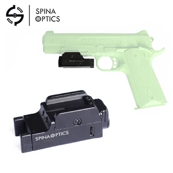 SPINA Mini Pištole, zbraň Svetlo 500 Vysoké lúmenov QD Zbraň Baterka LED Puška Taktické Svetlo pre 20 mm lišty S USB Kábel