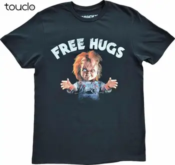Pánske Childs Play Chucky Film Free Hugs Retro Vintage T-Shirt 80. rokov, 90s Tee Nové