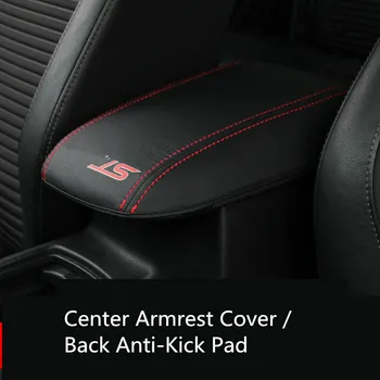 Black Red Center Dvere /Opierkou Kryt & Späť Anti-Kick Pad Pre Ford Focus 2016 2017 2018 AB104