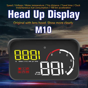 Najnovšie Hud Auto Obd2 Počítač Head Up Display Obd Hud Digitálny Rýchlomer Čelné Sklo Projektor ObdII Rpm Únava Jazdy Km/H, Mph