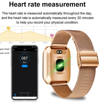 LIGE smart hodinky muži ženy srdcovej frekvencie, krvného tlaku monitor hovor pripomienka spoločenského uplatnenia informácie pripomienka smart bracele