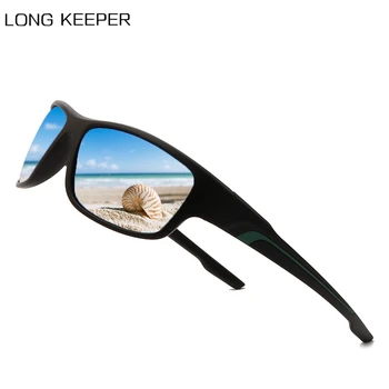 LongKeeper 2021 Polarizované slnečné Okuliare pánske Outdoorové Jazdy Odtiene Muž Slnečné Okuliare Retro Čierny Rám, Športové Okuliare UV400