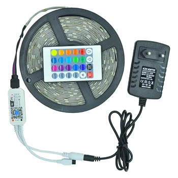 LED Svetlá Pásy WiFi Ovládanie dc svetlo LED RGB 5050 SMD 2835 Vodotesný Flexibilný pás s nástrojmi Dióda DC12V 5M 10 M 15M Vianočné LED Svetlo