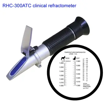 Ručné Pet klinické refraktometer Psy a Mačky veterinári 2-14g/dl refraktometer ZGRC-300ATC