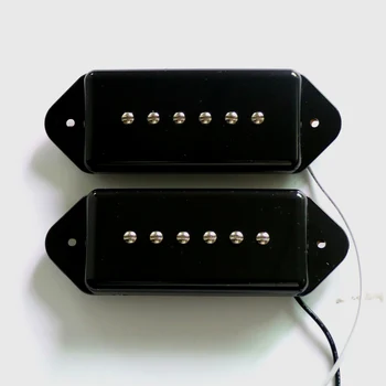 N&B 1SET farba Čierna single-coil, Alnico 2 bar P90 psie ucho gitarové snímače v slonovinová farba
