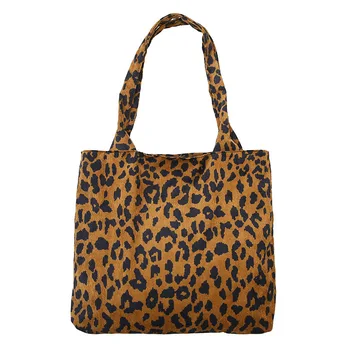 Dámy Veľkú Kapacitu Taška Cez Rameno Módne Menčester Leopard Tlač Tote Bag Bežné Nákupní Taška 2020 Nové