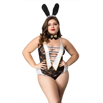 Horúce Úsek Bunny Kombinézach Veľká Veľkosť Sexy Spodnú Bielizeň Sexy Duté Z Čipky Jednotné Pre Ženy Erotická Bielizeň