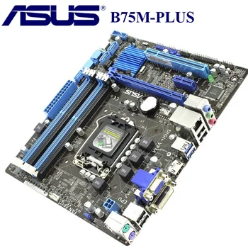 Asus B75M-PLUS na Plochu Dosky B75 Pätica LGA 1155 i3 i5 i7 DDR3 16 G uATX UEFI BIOS Pôvodná Používané Doske