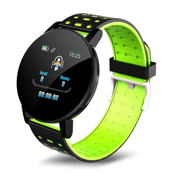 119Plus Nepremokavé Srdcového rytmu Spánku Monitorovanie Krokomer Fitness Inteligentný Náramok Tracker Náramok Smartwatch Pre Android IOS