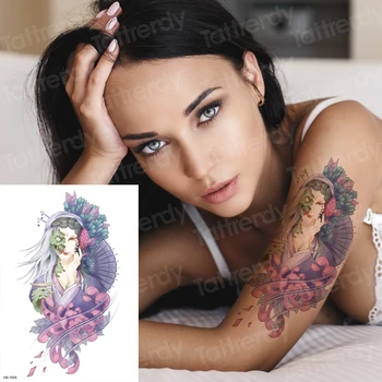 Nepremokavé Dočasné Tetovanie Nálepky vtáčie pierko, body art akvarel tetovanie falošné veľké 6pcs/nastaví ruku rukáv tetovanie pre dievča ženy
