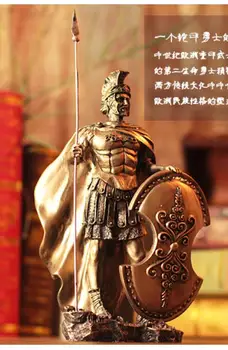 Stredovekého rytierskeho brnenia model retro-Rímsky bojovník v brnení mužov obrázok Súsošie, socha vysoko kvalitné dekorácie produkty