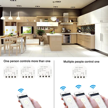 Nový 1 Spôsob Wifi Smart Svetlo LED Dimmer Prepínač Diy Istič Modul Smart Život APLIKÁCIU Diaľkové Ovládanie, Alexa Echo Google Smart Home