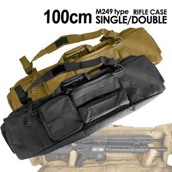 CQC 100 CM Taktické M249 Zbraň Taška Airsoft Military Lovecká Puška Batoh Zbraň na Ochranu Prípade S Popruhom cez Rameno
