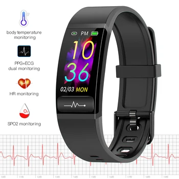 2020 M8 AI Elektrokardiogram Teplota Smartwatch Heart Rate Monitor EKG PPG Krvný Tlak Hodiny Náramok Smart Hodinky