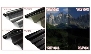 Nezostrihané 300 Auto Okná Odtieň Film Roll 5% 15% 25% HVIEZDOKOPY UV+Izolácia Auto Domov okenného Skla Letné Slnečné UV Protector Auto Nálepky