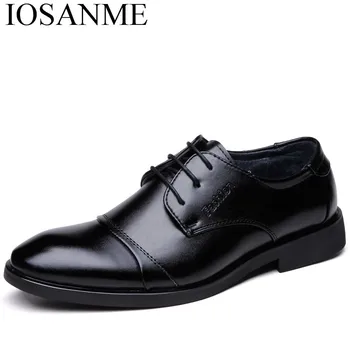 Elegantné, klasické muža formálne kožené topánky talianskej značky, obchodné muž obuv šaty office svadobné derby oxford topánky pre mužov