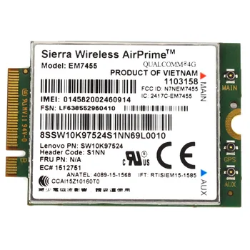Karty od spoločnosti Lenovo 00JT545 Sierra wireless AirPrime Gobi6000 EM7455 4G LTE NGFF Karty
