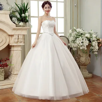 Lacné Svadobné Šaty Čína Elegantné Biele Plesové Šaty, Zlatko Čipky Korálkové Backless Svadobné Šaty 2020 Vestidos De Matrimonio
