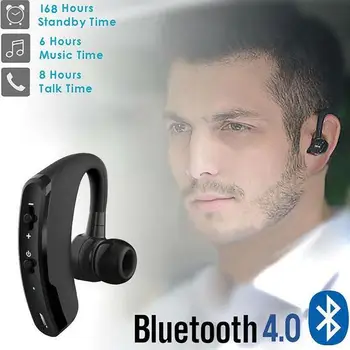 V9 Bluetooth Slúchadlá Kontrola Hluku Business Bezdrôtový Bluetooth Headset s Mikrofónom Pre Vodiča Športové Bezdrôtové Handsfree K4J4