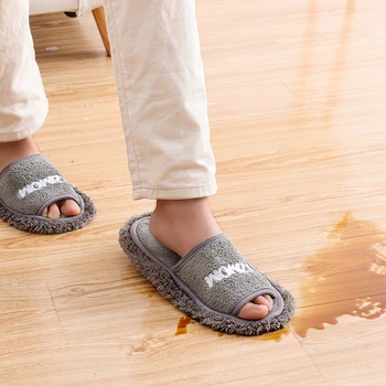 Dámske papuče 2020 Nový Dizajn odnímateľný umývateľný Poschodí Papuče Domov Mikrovlákna na Čistenie Prach Utrieť Mopom papuče Dámy