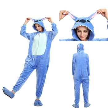 Dospelí a Deti Steh Kigurumi Zvierat Onesies Jednorožec Pyžamo Cartoon Unicornio Ženy Muži Teplý Flanel Kapucňou Sleepwear