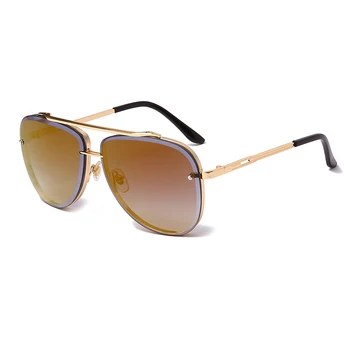 Nové Módne slnečné Okuliare, Luxusné Značky Dizajnér Ženy Muži Ročník Kovové Slnečné Retro okuliare UV400 Odtiene gafas de sol