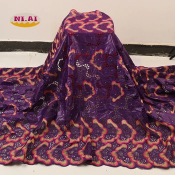 NIAI nigérijský čipky Bazin riche getzner tkaniny tissu francúzsky bavlna afriky čipky textílie 2020 vysoko kvalitnej čipky šitie XY3349B-4