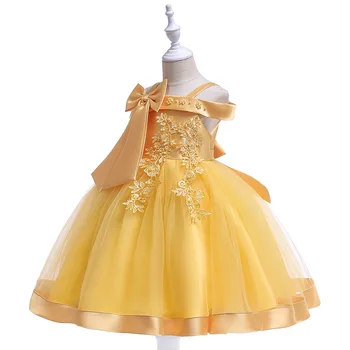 Výšivky Hodváb Princezná Šaty pre dieťa dievča Kvet Dievčatá šaty Elegantné Zimné Strany vianočné šaty deti šaty pre dievčatá 10