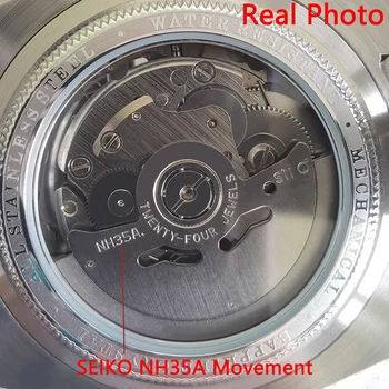 GIV 2021 Japonsko NH35A Mechanické Automatické Movet pánske Hodinky 100M Vodotesné Plávať Náramkové hodinky Sapphire Svetelný Relogio Masculino