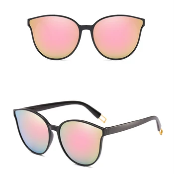 Móda Žien Farba Luxusný Byt Top Cat Eye slnečné Okuliare Elegantné Oculos De Sol Mužov Twin Beam Nadmerné Slnečné Okuliare UV400