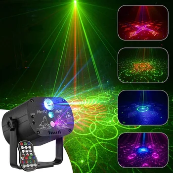 RGB Pozornosti Disco Svetlo Stroboscope Disco DJ Loptu Strana Svetlo Laserový Projektor