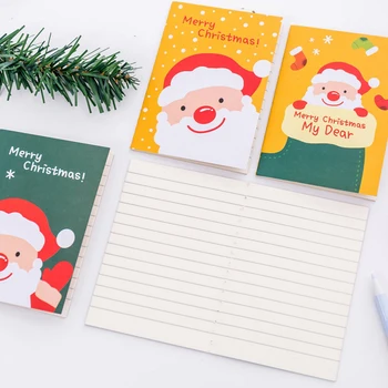 40pcs/veľa Nových Happy Christmas Cartoon Vrecko na poznámkový blok Darček Notebook Papiernictvo veľkoobchod