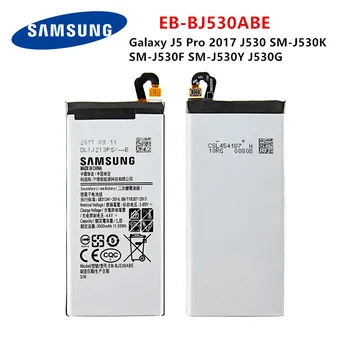 SAMSUNG Pôvodnej EB-BJ530ABE 3000mAh batérie Pre Samsung Galaxy J5 Pro 2017 J530 SM-J530K SM-J530F SM-J530Y J530G Mobilný Telefón