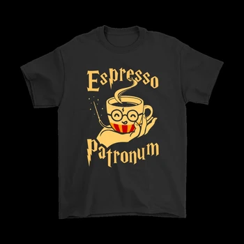 Espresso Patronum Kávy Patronus T-Shirts 2019 Lete pánske Tričko Krátky Rukáv